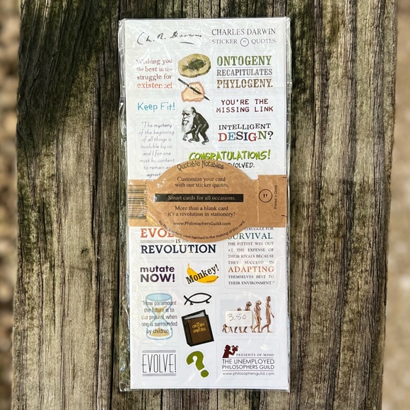 Quotable Notables - Lot of 5 Blank Notecards with Quote Stickers - Picture 3 of 11